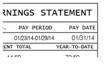 contents of a pay stub - check number