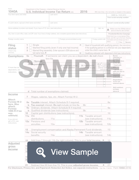 1040 a Form