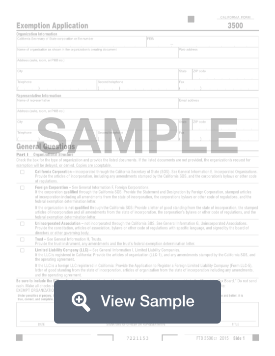 on 1099 sales report tax Franchise 3500: Form Exemption Fillable Board Tax CA