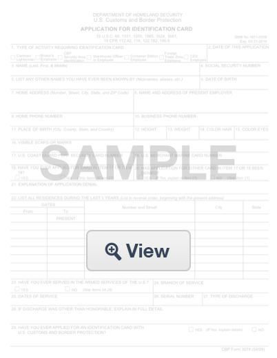 Cbp Form 3078 Create And Download For Free Formswift 4443