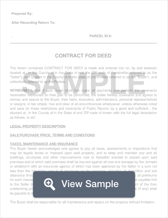 Contract for Deed