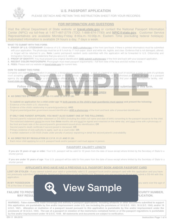 Form DS 11 Online U S Passport Application PDF Word FormSwift