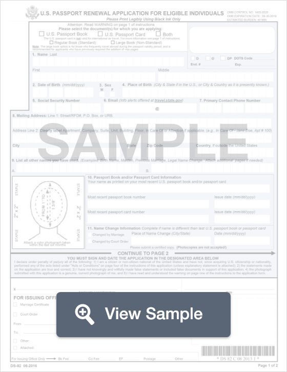 Form DS82 Passport Renewal Application PDF & Word FormSwift