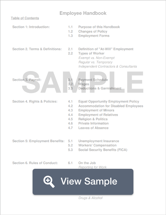 Handbook Template Word from formswift.com