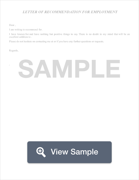 Letter Of Recommendation Sample from formswift.com