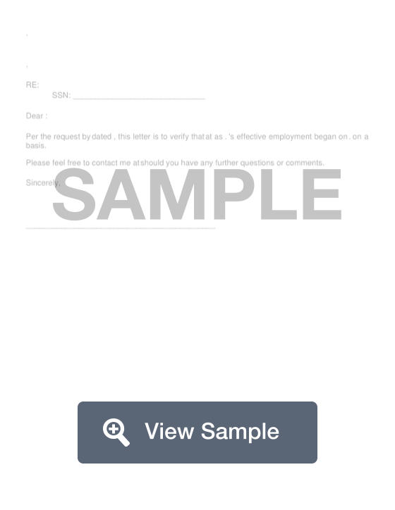 Verification Of Employment Letter Template from formswift.com