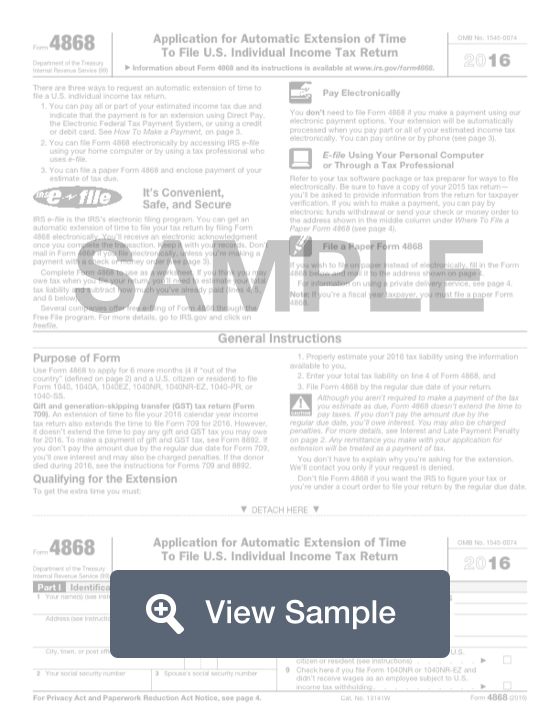 2016 tax extension form printable