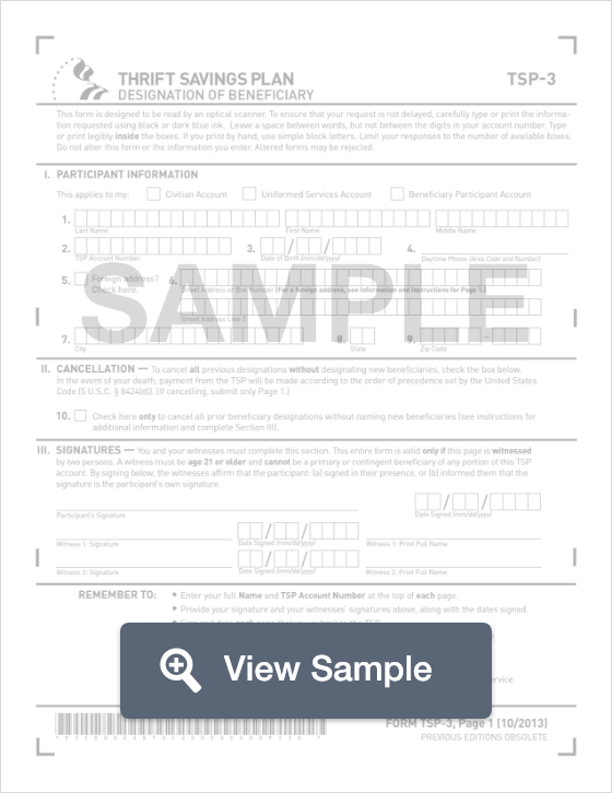 Tsp 3 Fillable Form Printable Forms Free Online 6750