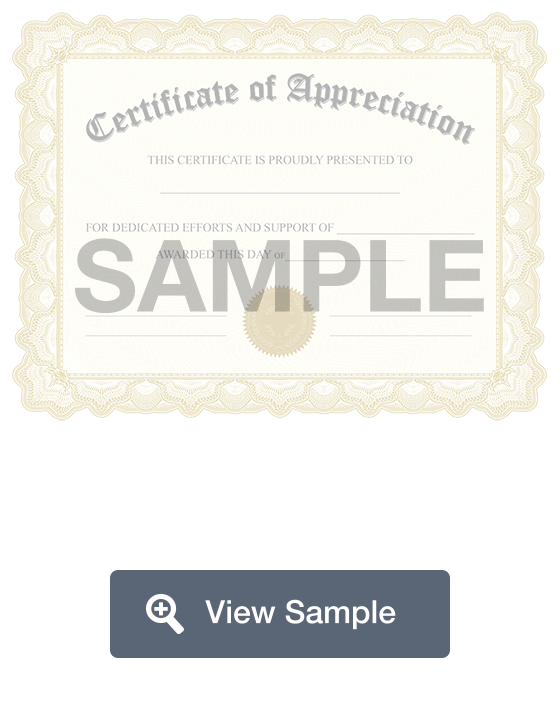 Certificate Of Appreciation Template Free Download from formswift.com