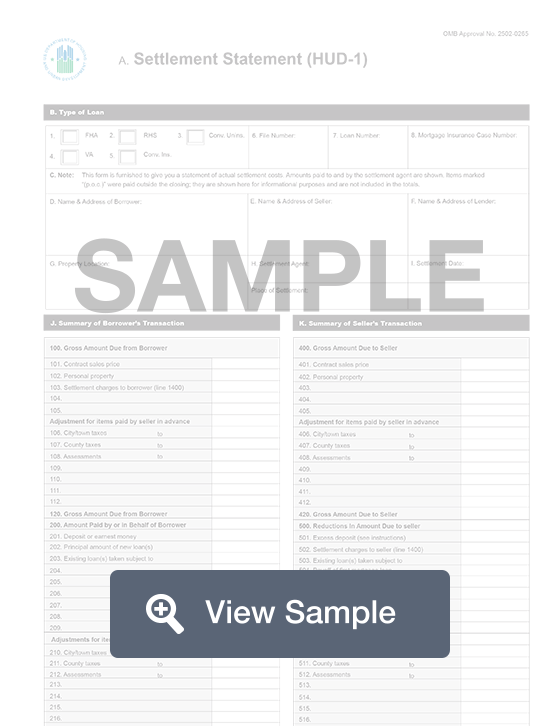 Free Fillable Hud 1 Settlement Statement Form Pdf Word Formswift