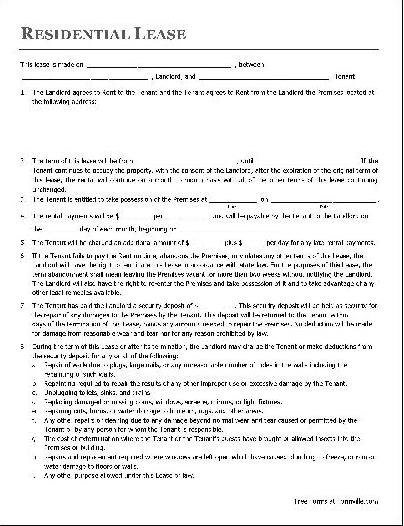 Printable Rental Agreement Template from formswift.com