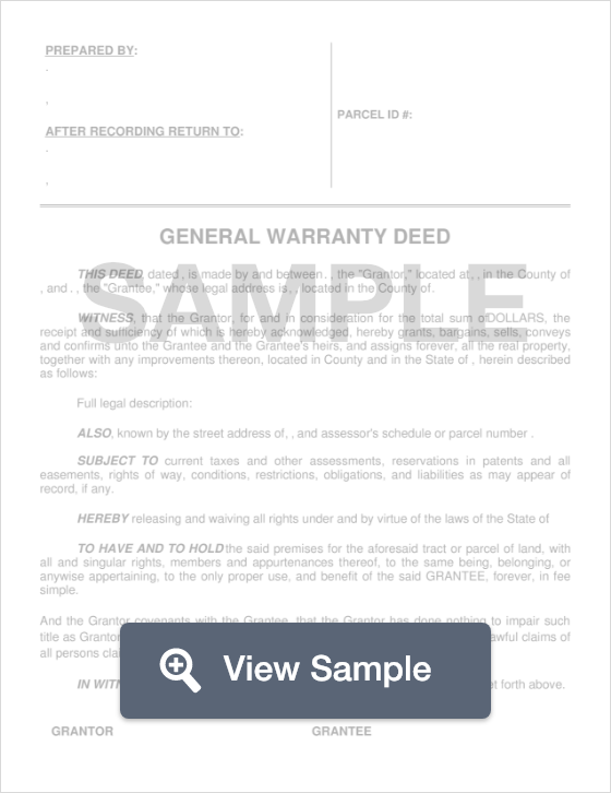 Property Deed Form Downloadable Real Estate Deed FormSwift