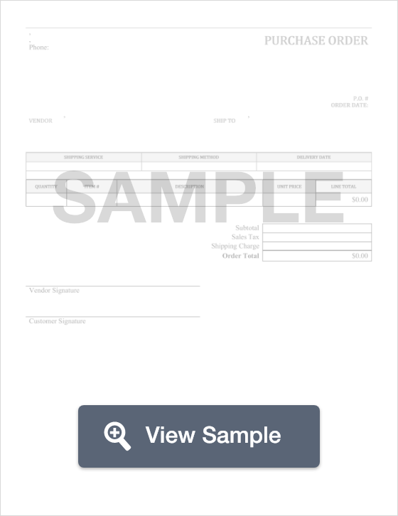 simple purchase order form