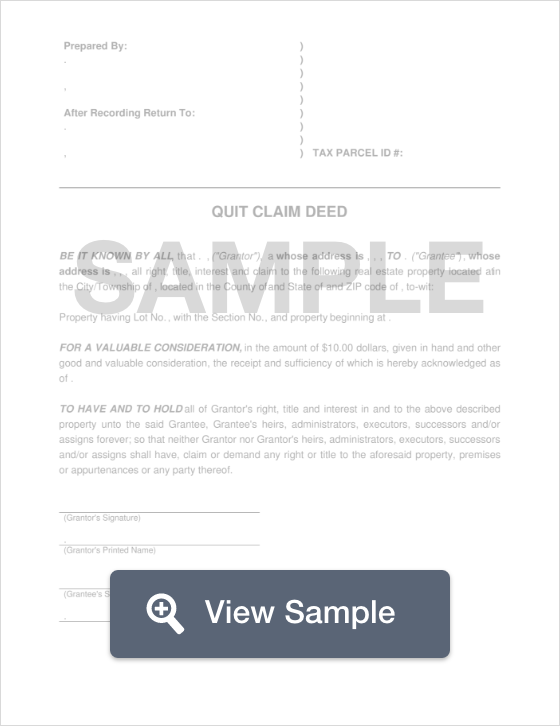 Ohio Quit Claim Deed