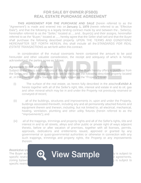 Real Estate Purchase Agreement