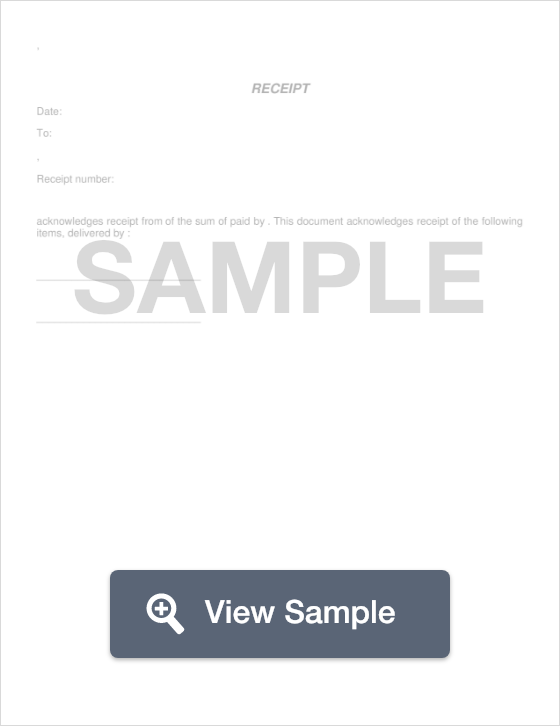 Payment Receipt Sample Template