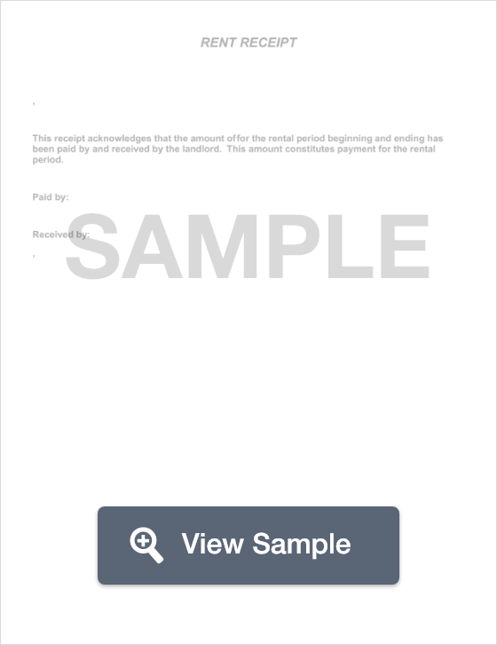 Rent Receipt Template Free PDF & Word Rent Receipt Forms