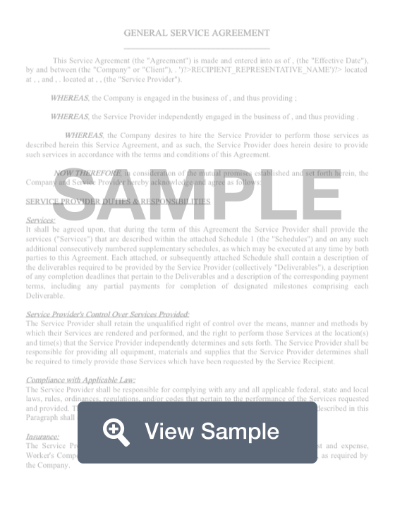 Free Service Agreement Template Free Word Pdf Samples Formswift