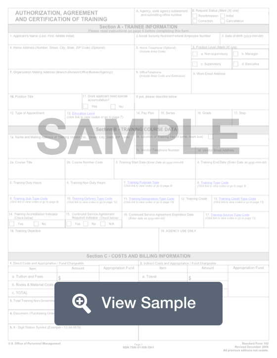 Standard Form 182