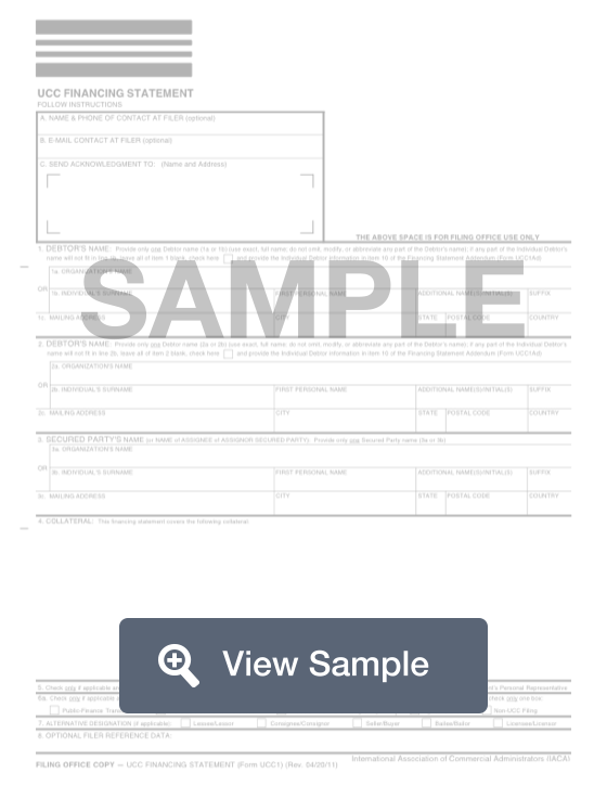 UCC Financing Statement (Form UCC1) Create PDF FormSwift