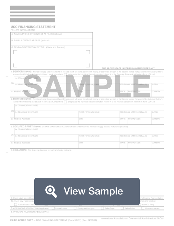 Ucc Financing Statement Form Ucc1