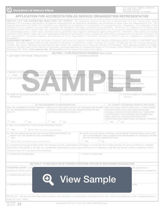 Fillable Va Form 21 2008 Printable Pdf Sample Formswift 3602