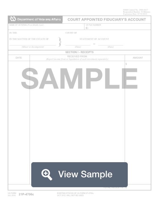 Fillable VA Form 21P 4706b Printable PDF Sample FormSwift