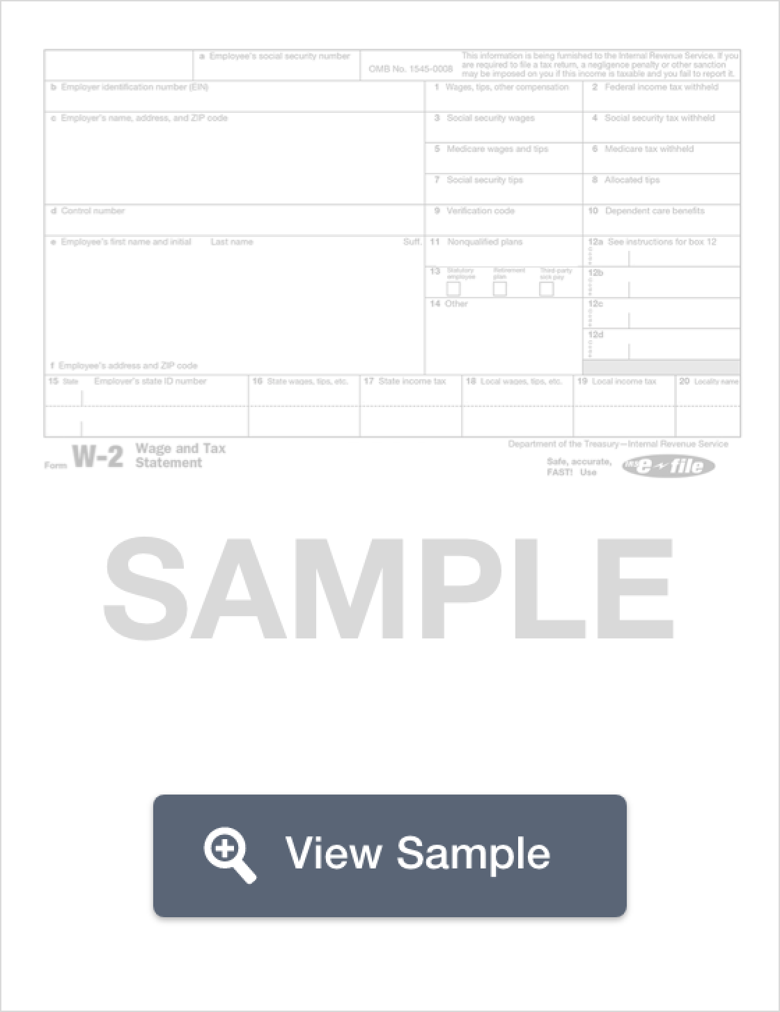 W 2 Form Fillable Printable Downloadable 2023 Instructions 