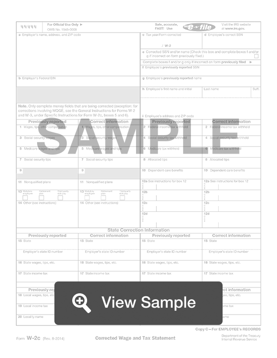 Form W 2c Create Download PDF Word FormSwift