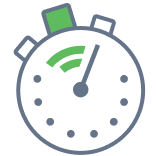 Stopwatch icon indicating quick document creation