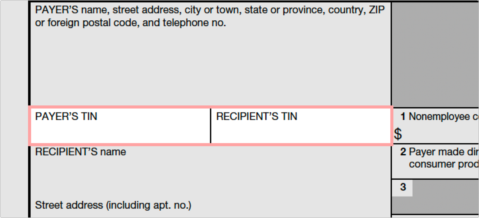 Payer Recipient TIN