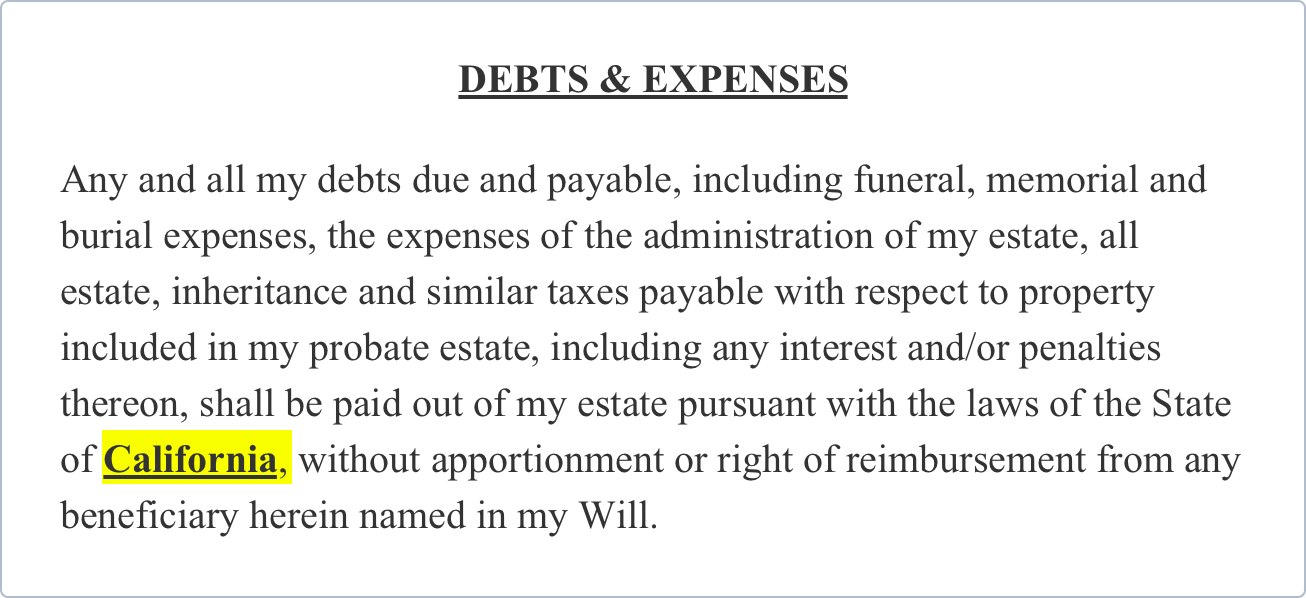 Free Last Will And Testament Templates A Will Pdf