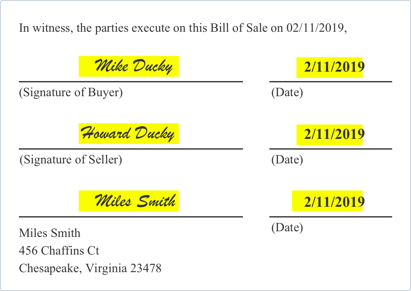 vehicle bill of sale form free vehicle bill of sale template formswift